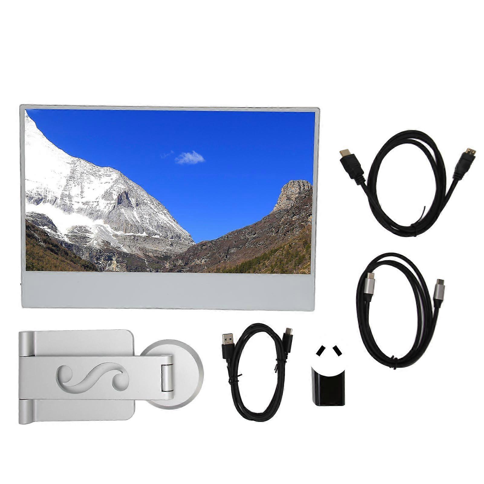 16 Inch Portable Monitor for Laptop 10 Point Touch Screen Monitor with Magnetic Stand for PlayStation for Xbox 360 100240V AU Plug