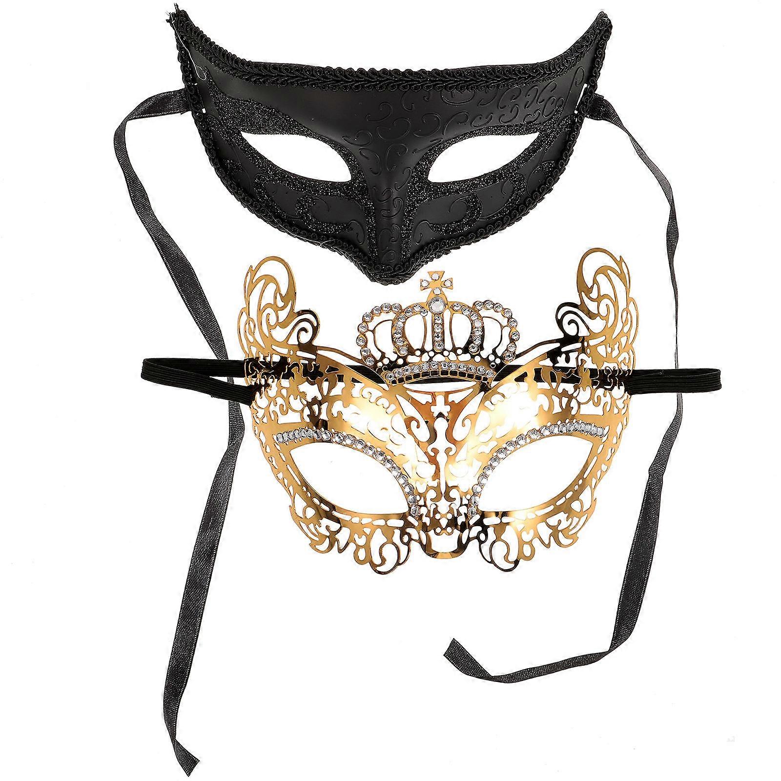 Ancient Style Metal Masquerade Party Mask for Decoration 4Pcs
