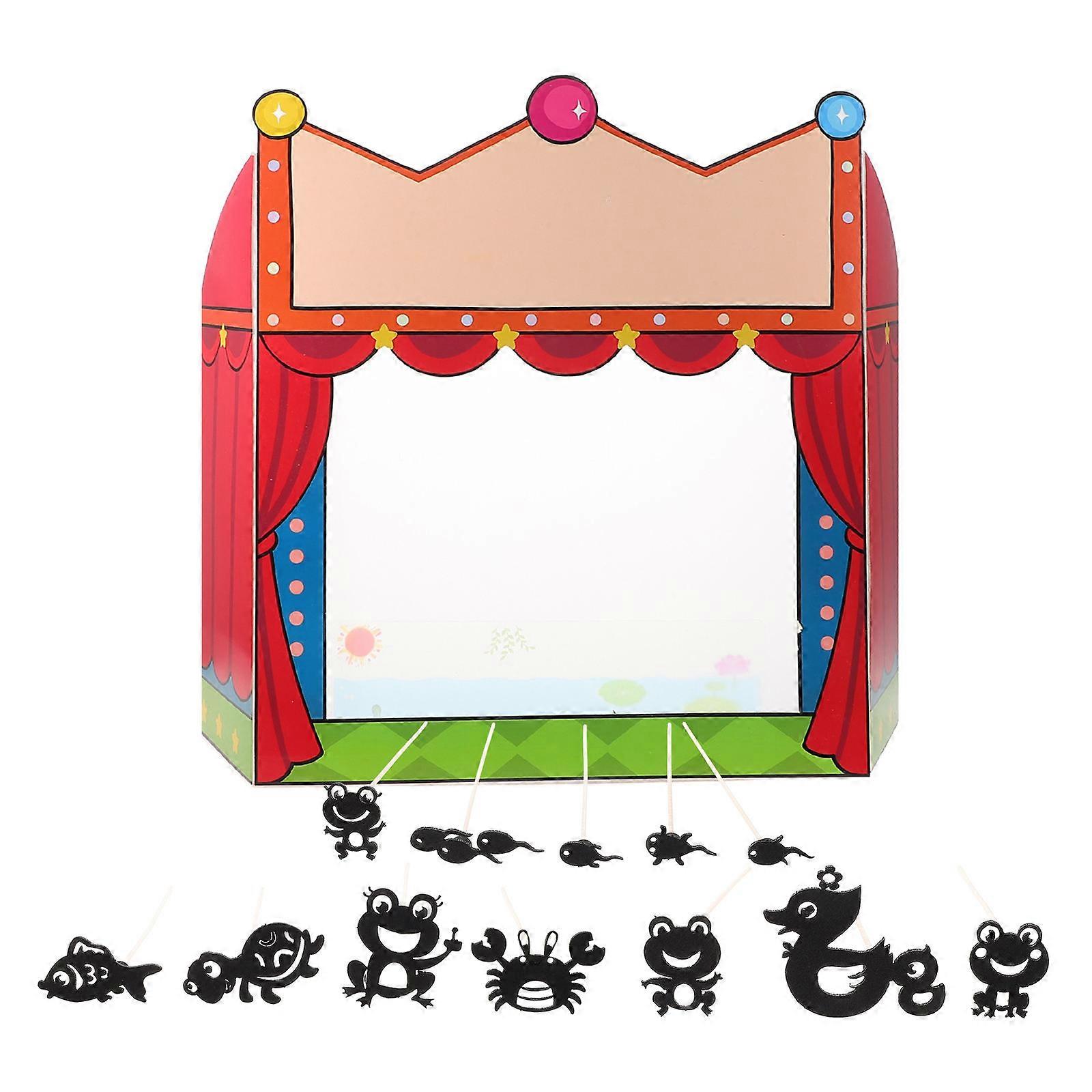 Paper Shadow Puppet Kit Educational Toy with Stage 2Sets