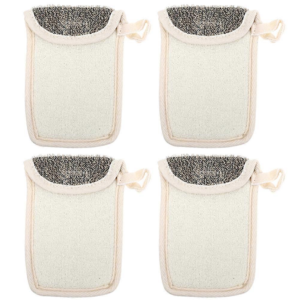 Exfoliating Soap Bag Black Soap Savers Pouch for Storage 8Pcs