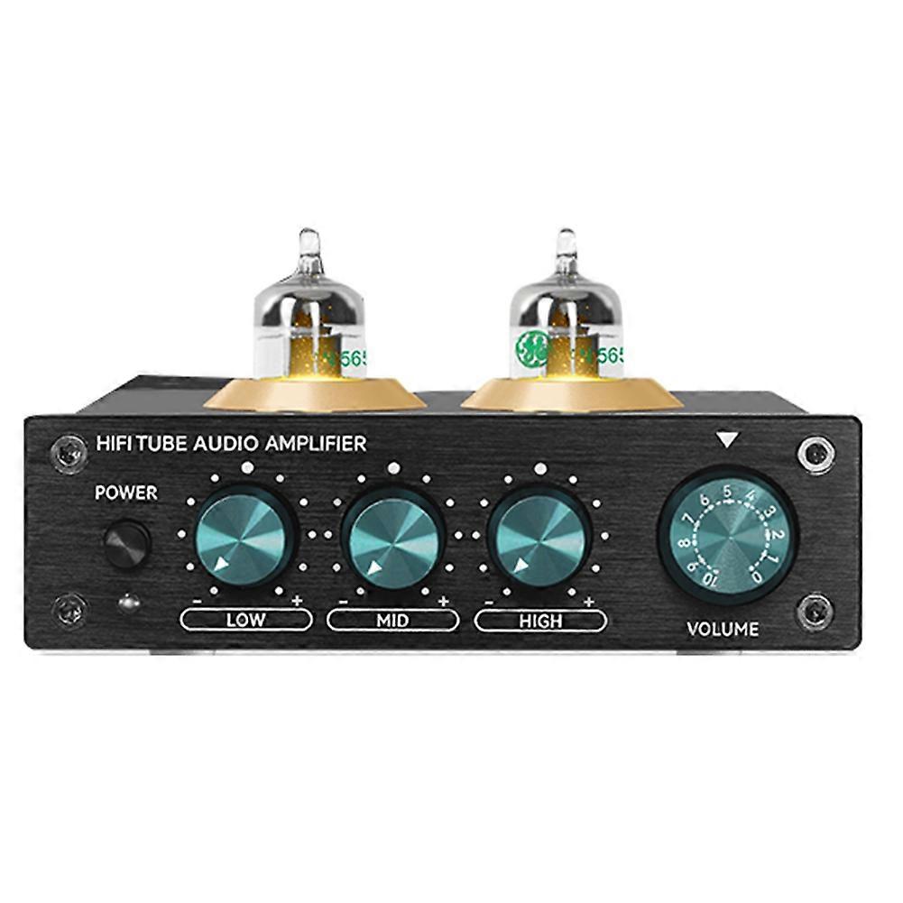 HiFi Tube Audio Amplifier JAN5654 Vacuum Tube Buffer Treble Adjustment Audio Tube Preamp Stereo Receiver EU Plug