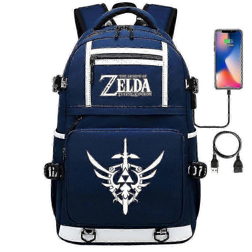 حقيبة ظهر USB للعبة Breath Of The Wild Eye - حقيبة كمبيوتر محمول مثالية للسفر للجنسين للكوسبلاي والطلاب واللاعبين