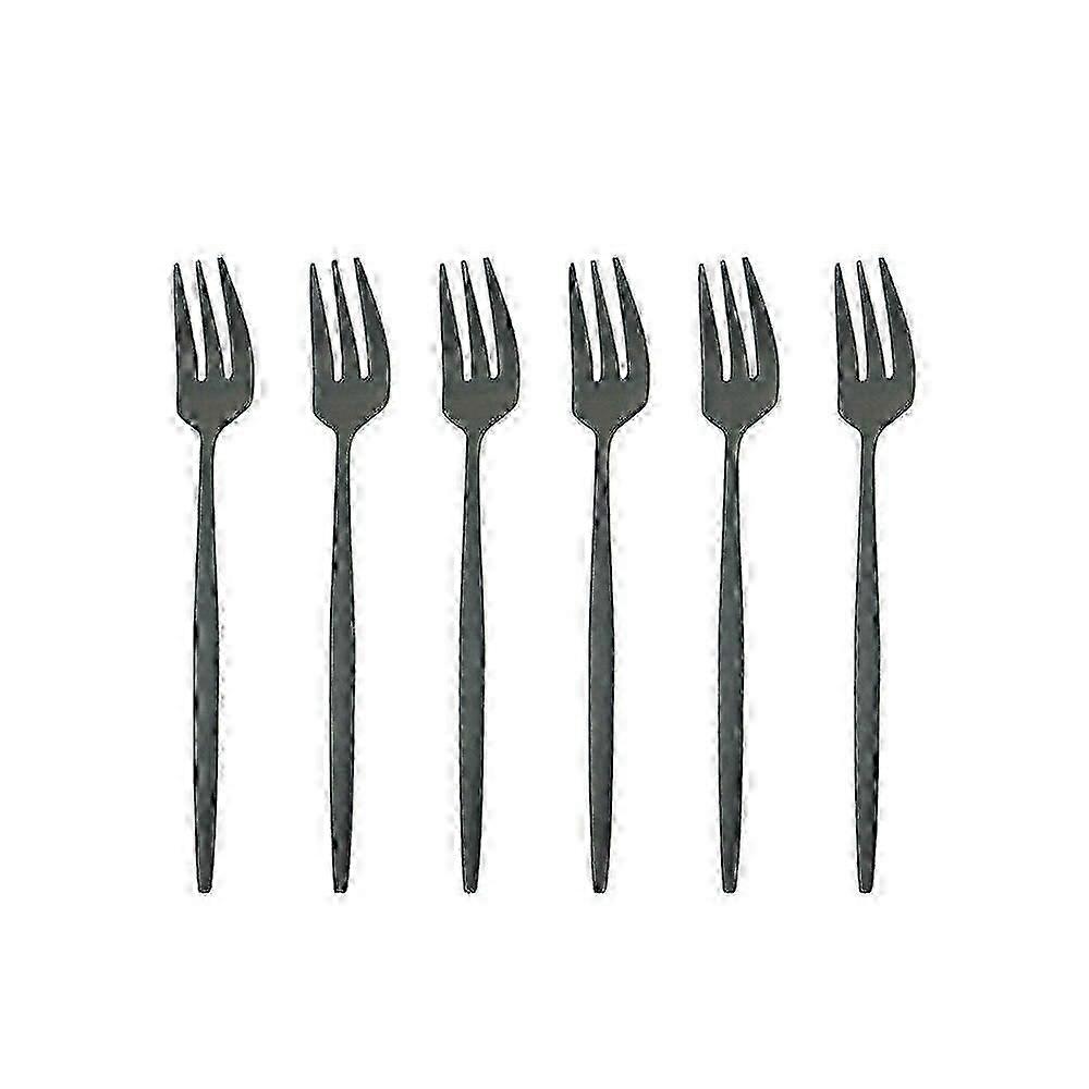 6 חלקים מזלגות נירוסטה מט לעוגת קינוח