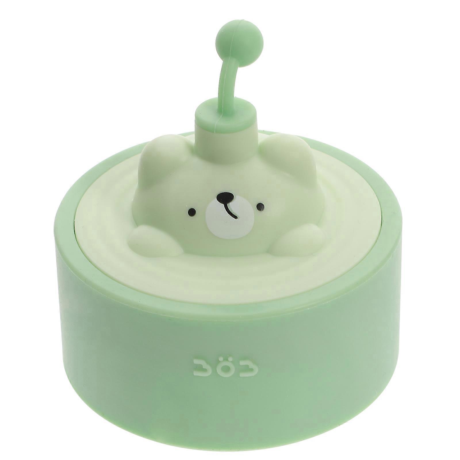 Ice Mold 5Pcs Bear Style Ice Cube Tray For Cocktail Parties In Green Color Featuring Leak-Proof And Odor Prevention Design