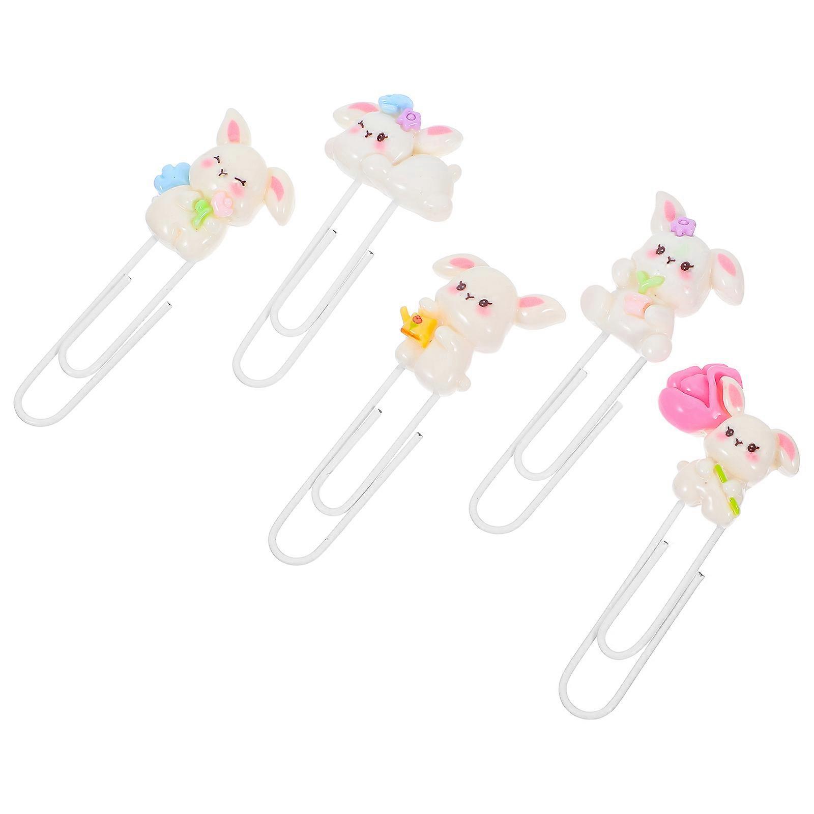 Decorative Easter Bunny Paper Clips for Office Organization 15Pcs