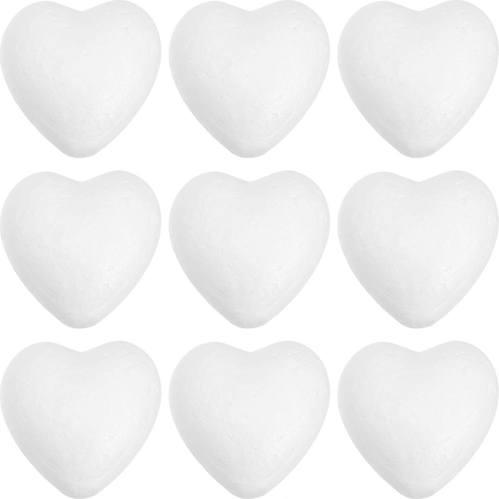 Craft Foam Heart White Foam Shapes for Wedding Decoration 60Pcs Set