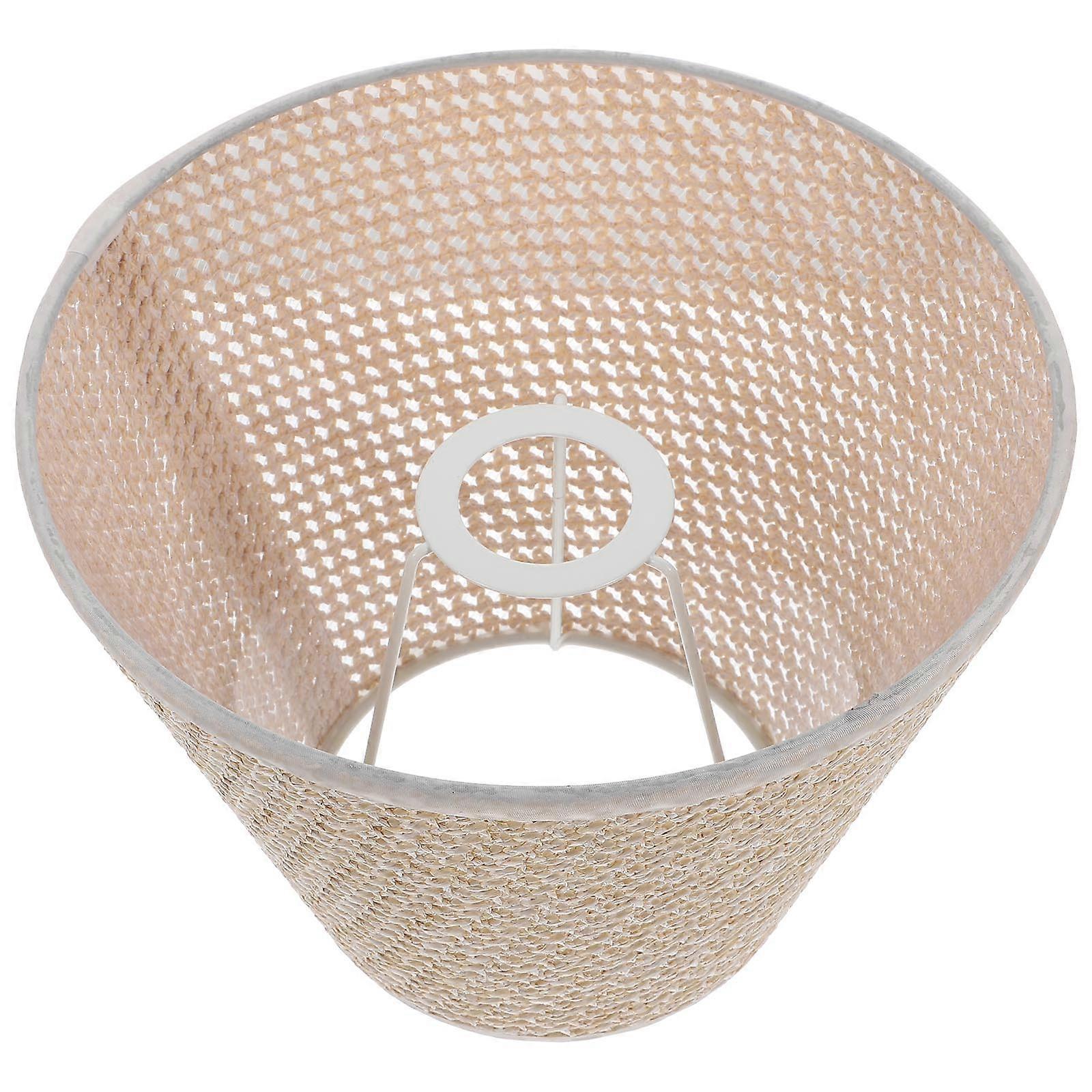 Rose Golden Desk Lamp Lampshade for Indoor Use 2Pcs Manual Imitation Rattan Woven
