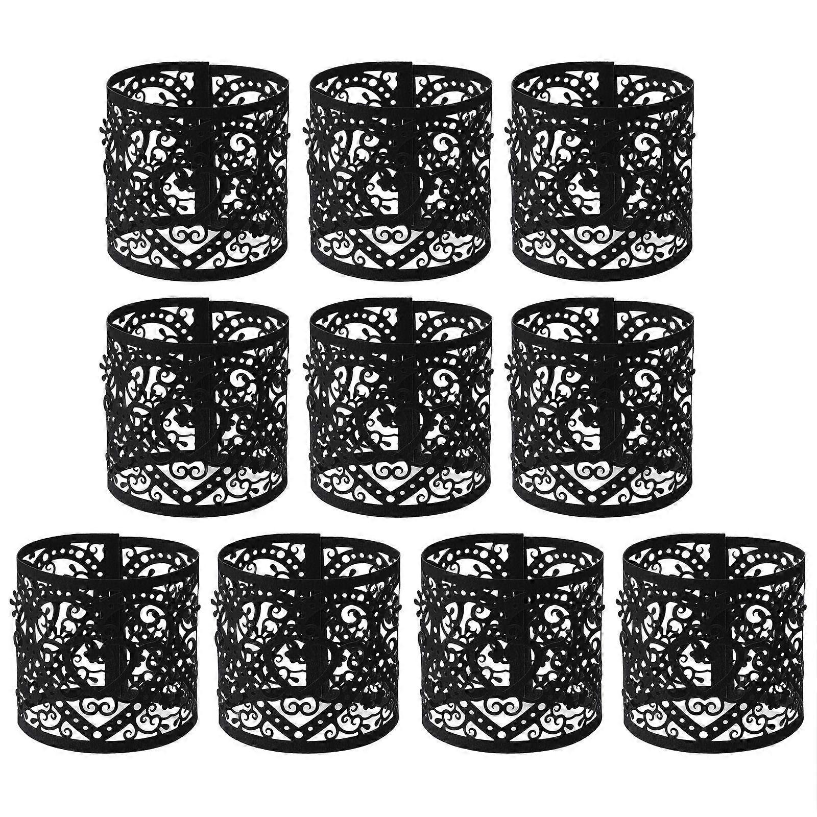 Black Paper Candle Wraps for Candle Use 150Pcs Hollow Lamp Holder Wraps