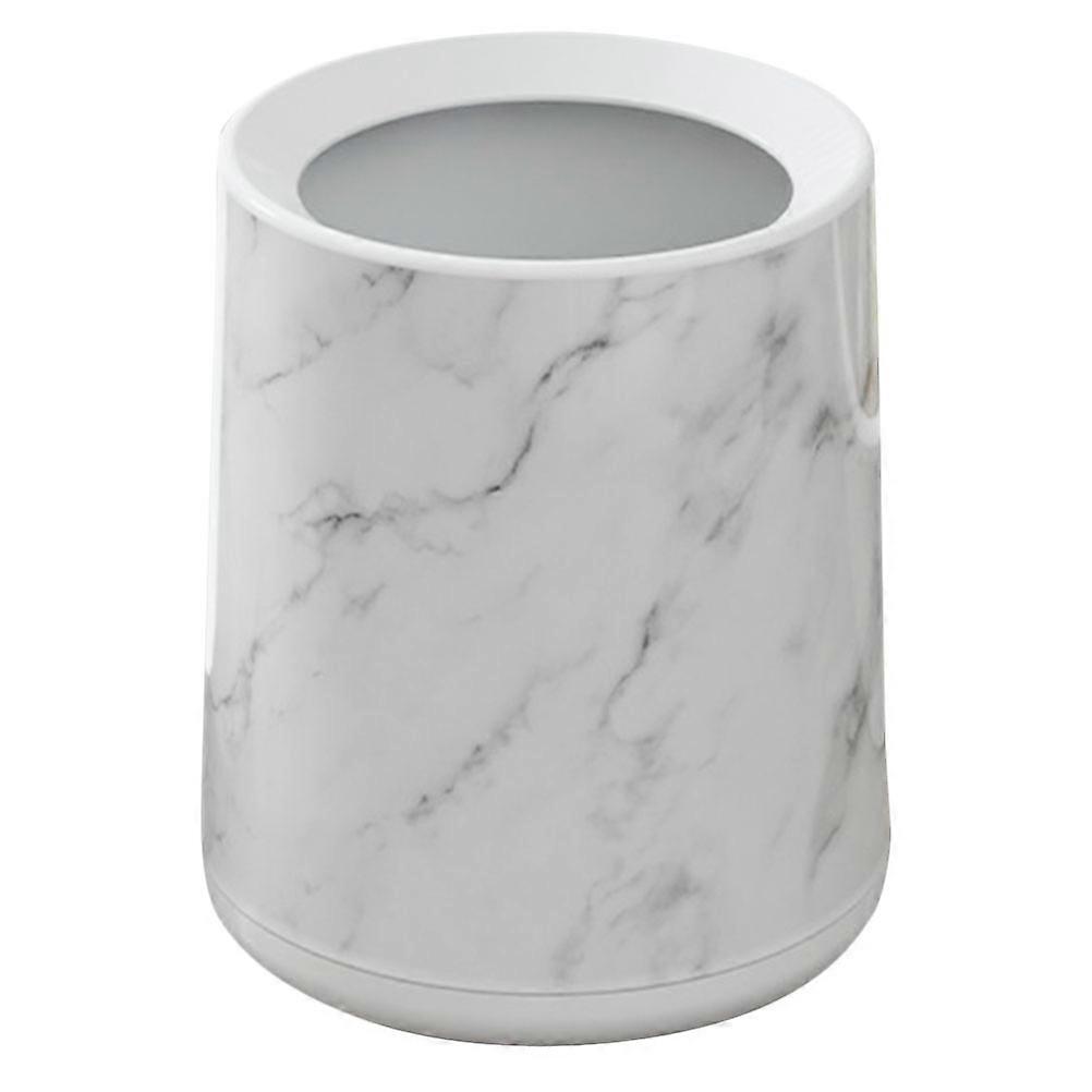 Bedroom Trash Can Marble Waste Basket for Home Use 4Pcs Kit
