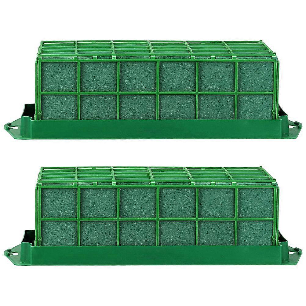 Fresh Flower Foam Cage for Holding with 6Pcs Green Floral Foam Holders