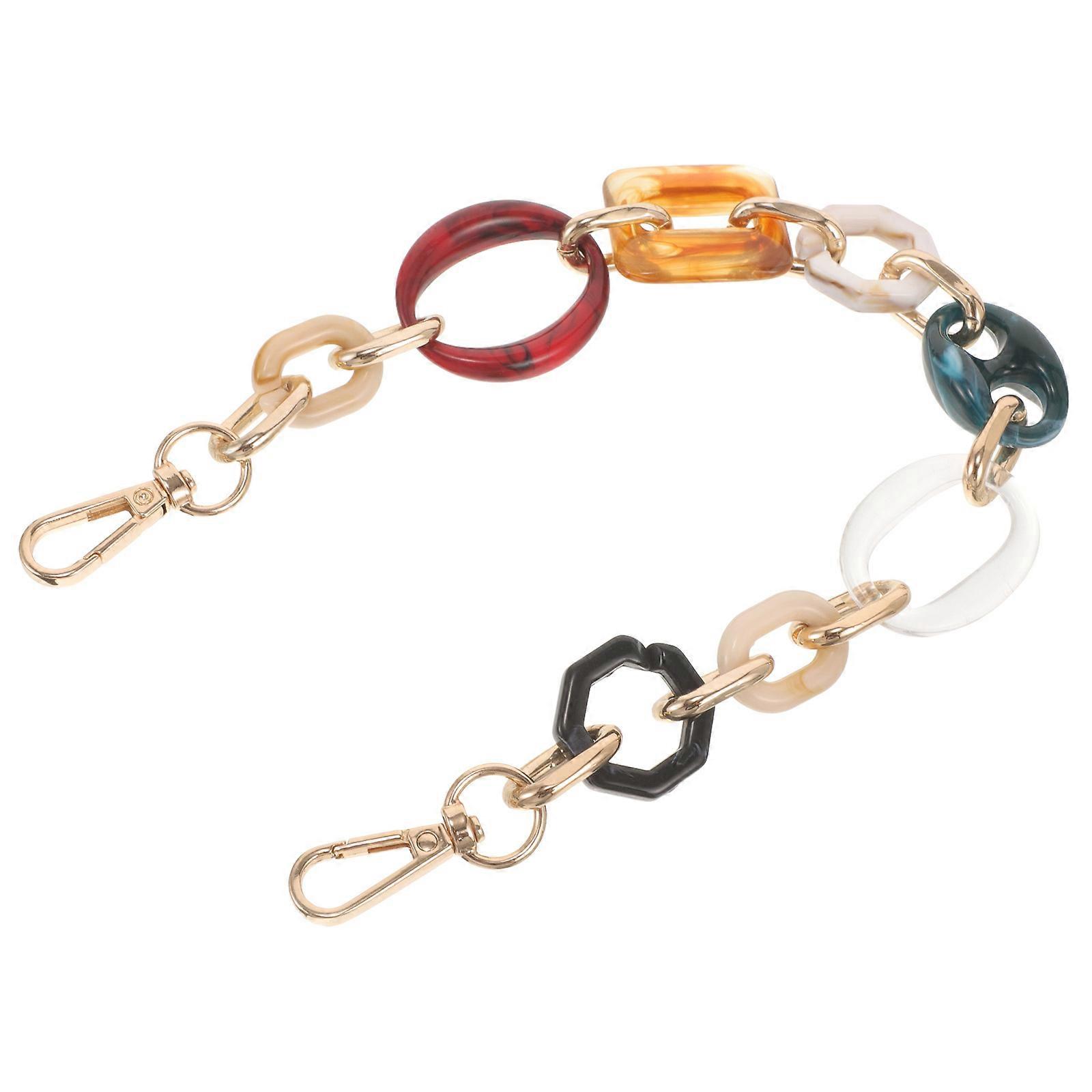 Purse Chain Acrylic Handbag Chain for DIY Use Replacement 2Pcs Set