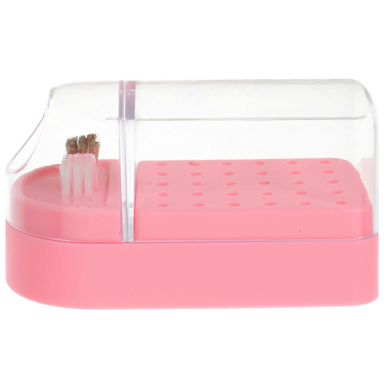 Nail Drill Bits Storage Holder for Grinding Head with 3Pcs Manicure Organizer