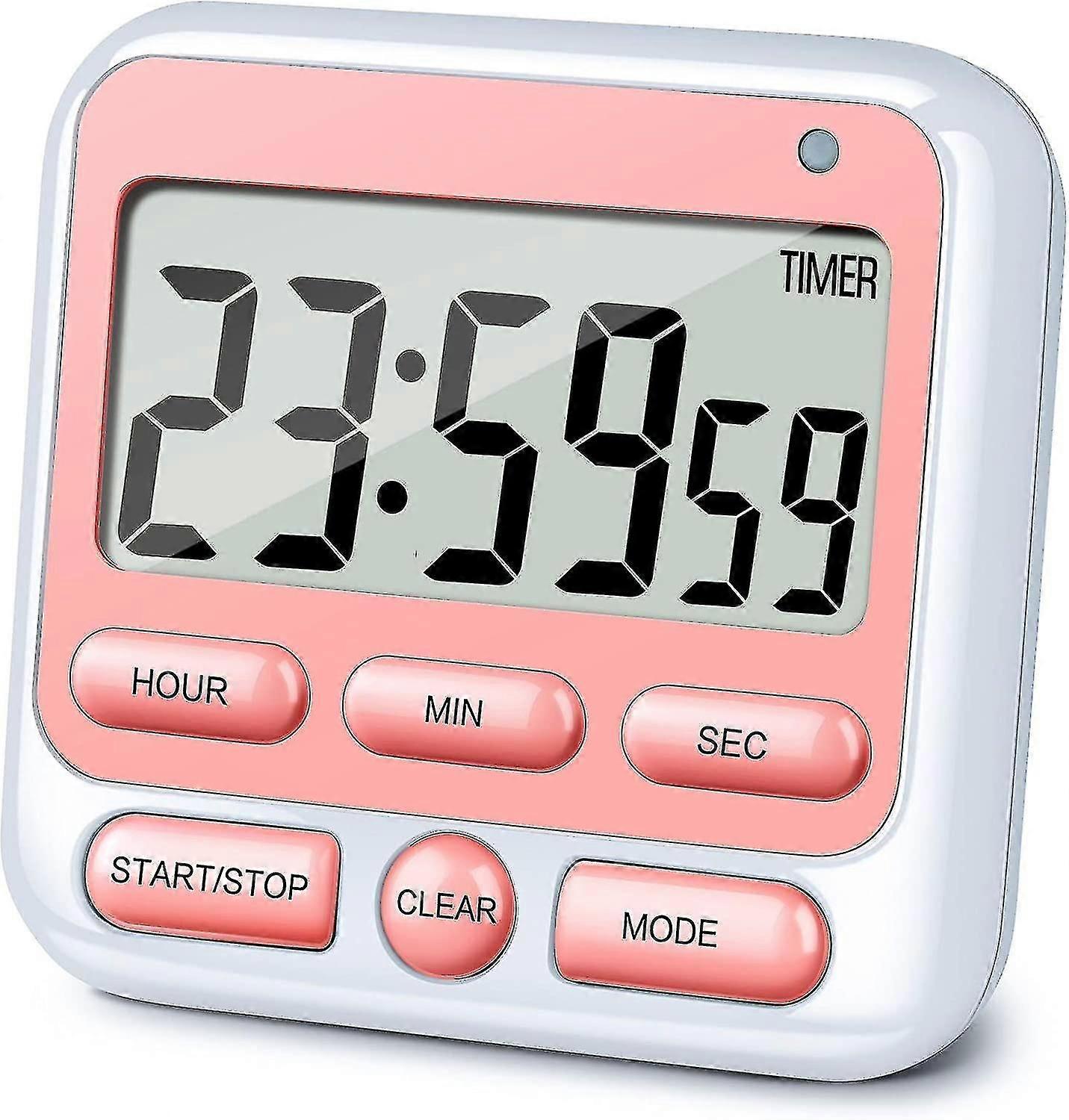 Kitchen Digital Timer With Silent/loud Alarm Switch 24 Hours Clock And Alarm Memory Function
