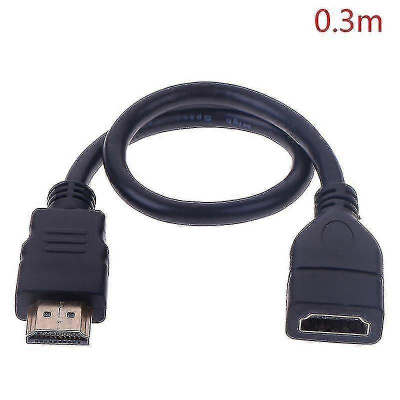 1pc 15cm/30cm hdmi macho para fêmea cabo de extensão hdmi protetor extensor cabo