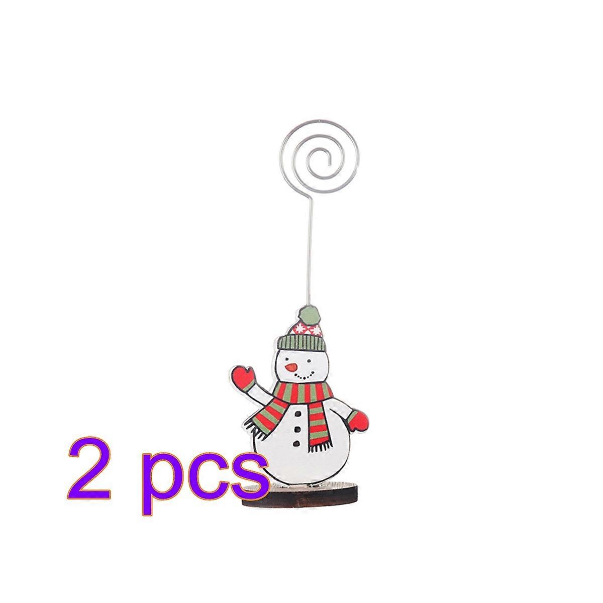 Christmas Holder Snowman Patterned Note Clip for Xmas Party Decoration