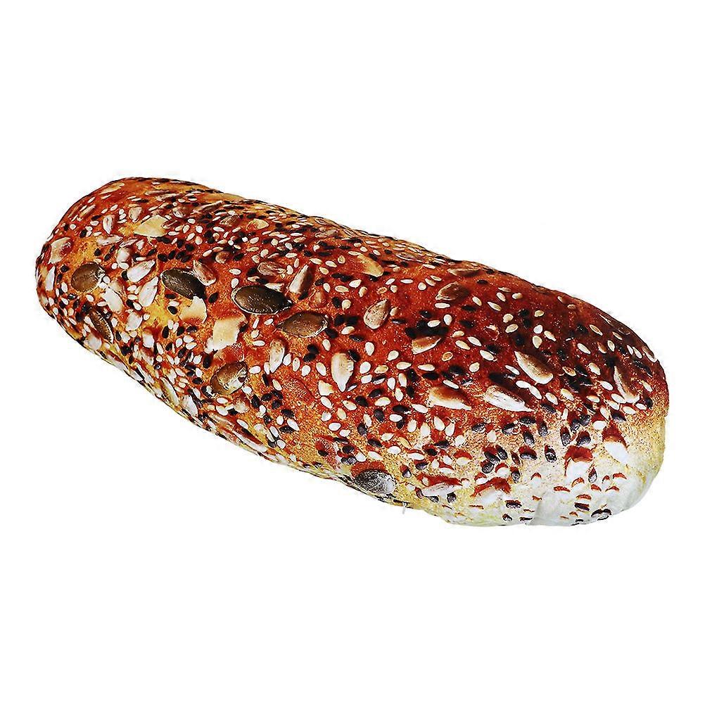 Creative Bread Throw Pillow Oval Shape for Car Interior Brown Pp Cotton Photo Prop 1Pc