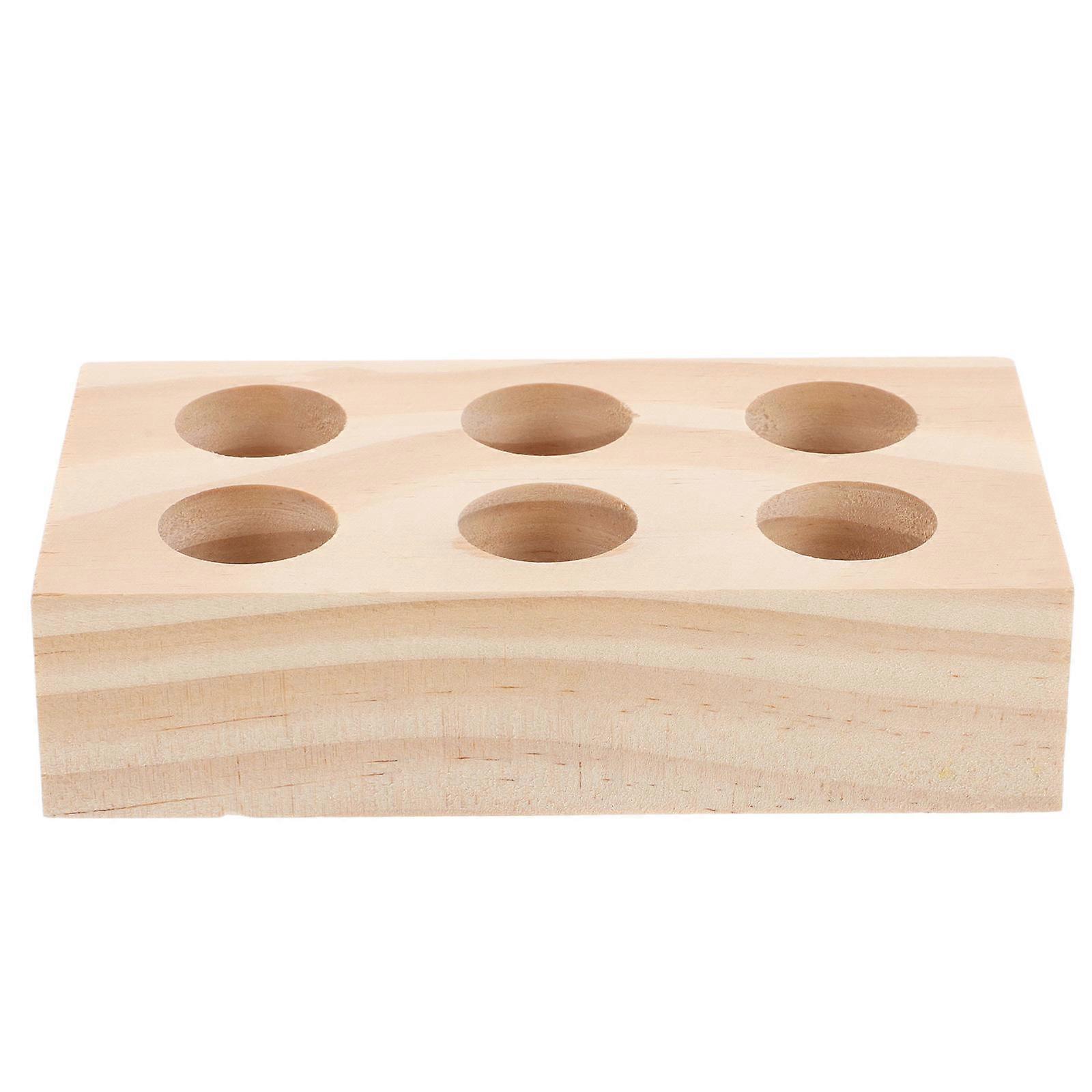 Insect Pins Container 5Pcs Multi-Slot Wooden Holder Designed For Specimen Preparation Tools 14X7.6X3.5CM Time Saving Solution