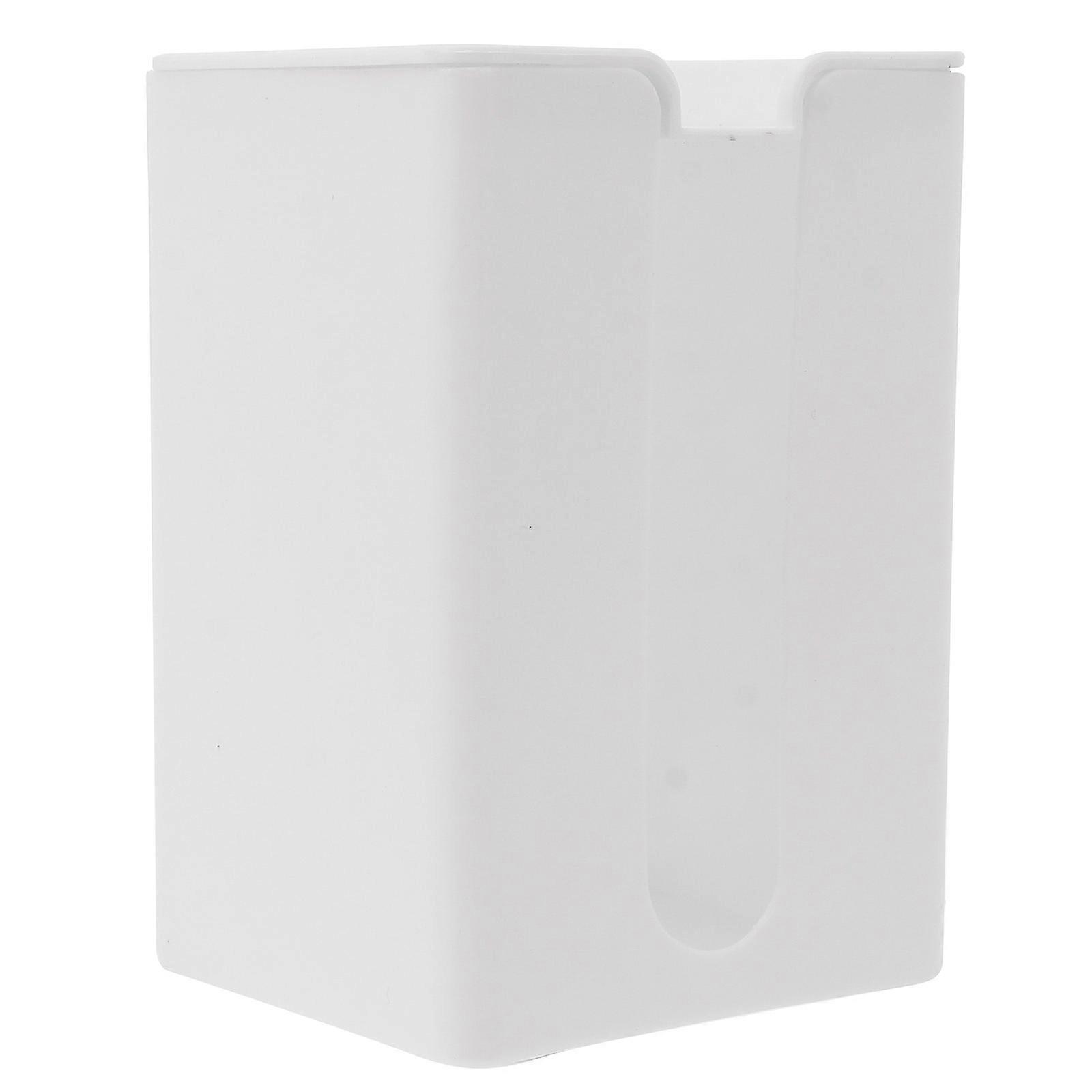 Wall-Mounted Tissue Dispenser Box for Storage 2Pcs Kitchen Bathroom White