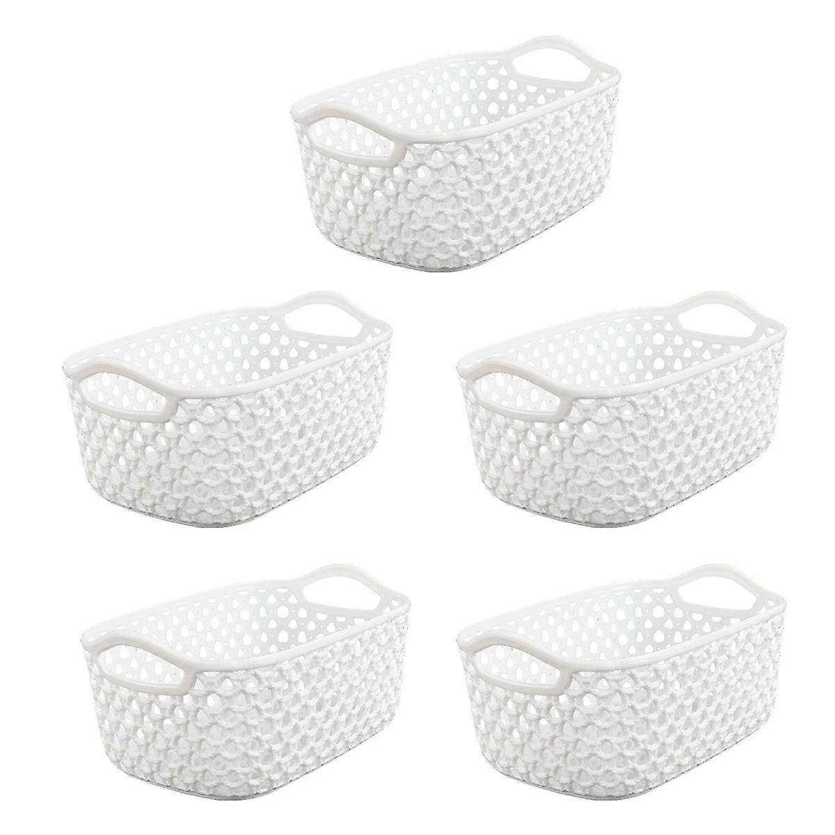 Mini Storage Basket 15 Pcs Suitable For Bathroom Use 6.48x4.32x2.55inch Rectangular High-Grade Plastic