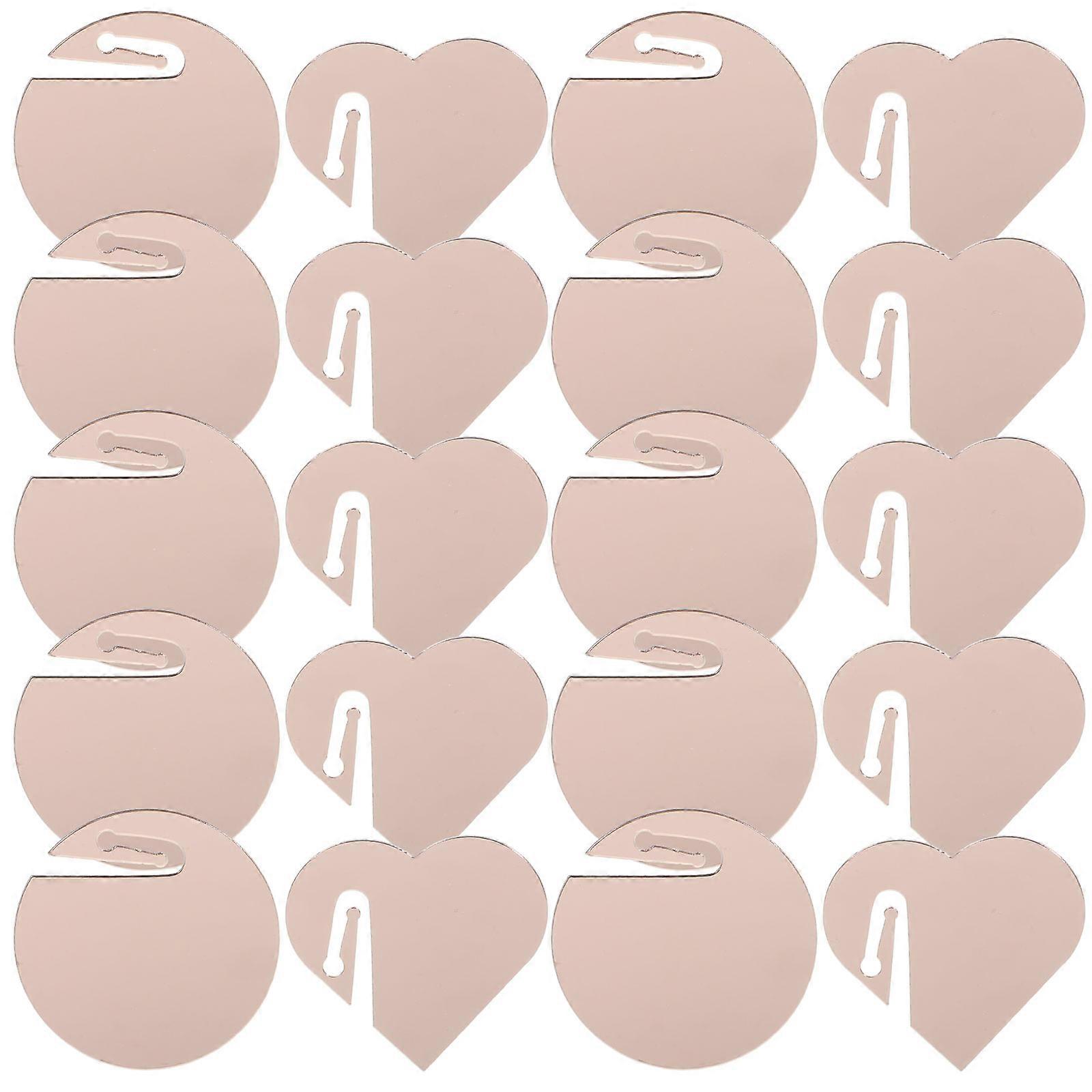 Rose Gold Acrylic Drink Tags for Guest Identification 20Pcs Set