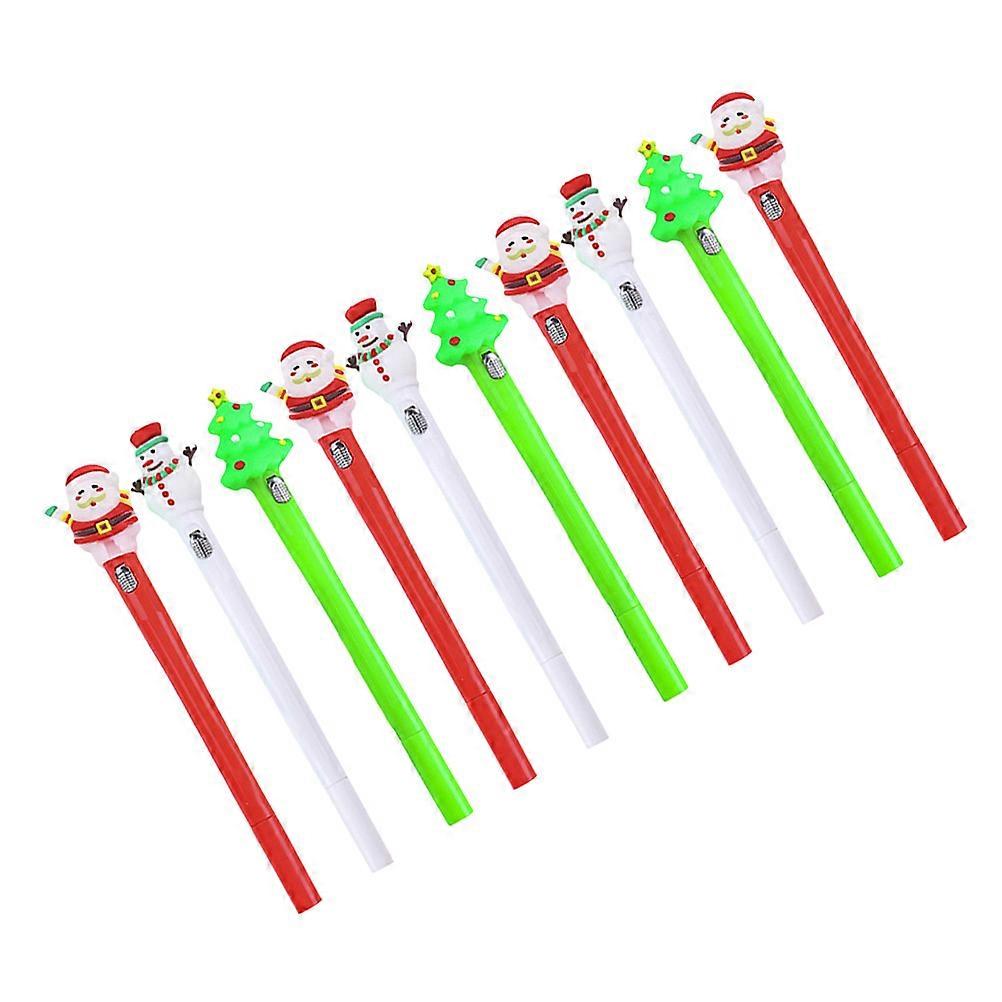 20 Pcs Christmas Theme Gel Ink Pens Ideal For School Use Designed For Students With Creative Lighting Function