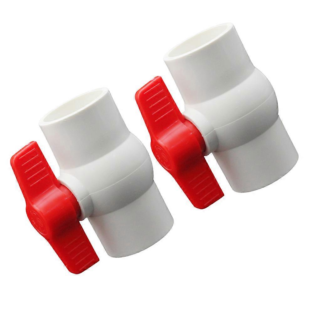 Stop Valve 2PCS PVC Ball Valve Commercial Use High Seal Performance Compact Design Plastic Replacement