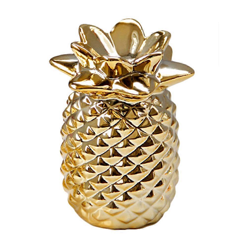 Desktop Adornment Golden Pineapple Creative Decor 2Pcs