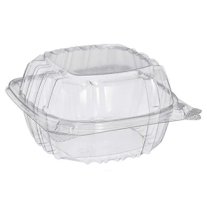 VeZee Model # C57PST1|6"X5.8"X3" ClearSeal Hinged Lid Plastic Container Use for Take-out/to-Go Food, Sandwiches, Cake, Salad:50CT
