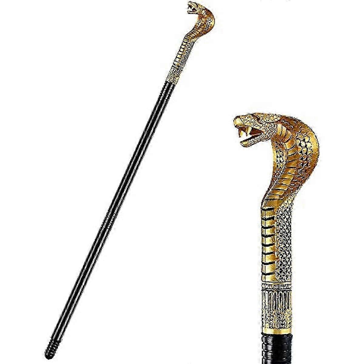 צוות קוברה מצרי צוות נחש מקל הליכה מקל קוברה סרסור מקל בסגנון מצרי צוות או שרביט לטריק או טיפול באפריל טיפש S יום בדיחה Preten