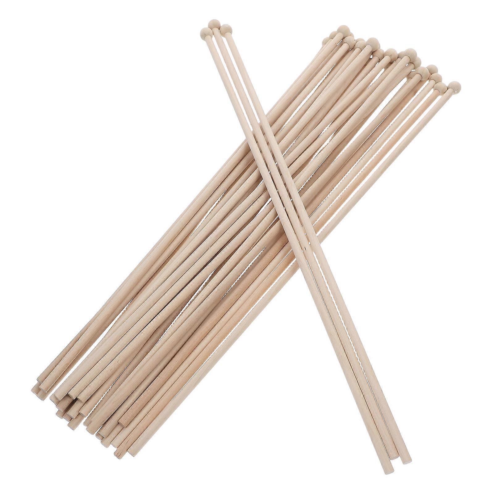 Garden Flag Pole Solid Wood Hand Held Wooden Flagpole for Flag 150Pcs Beige