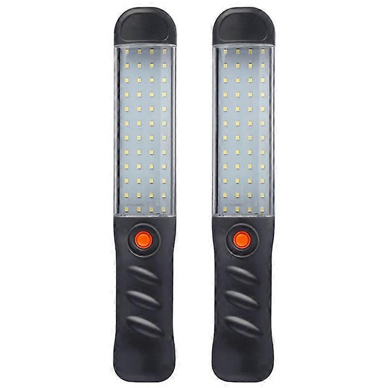 2PCS LED Flashlights Rechargeable Work Light with Magnetic Base and Hanging Hook Floodlight for Car Repair Lighting