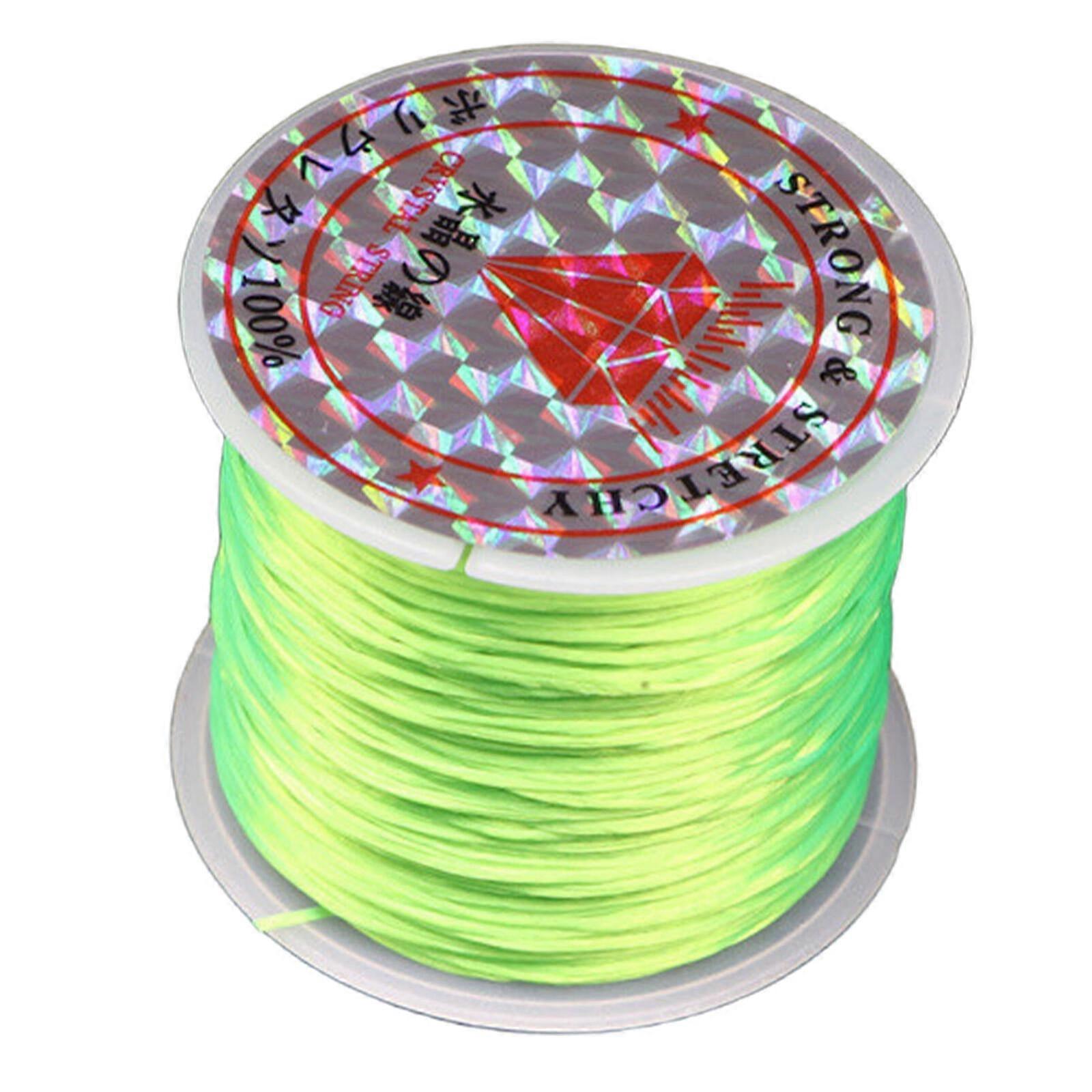 ICERUN Bracelet String,Eco-Friendly Stretchy Bracelet String,Comfortable to Wear Elastic String,Fluorescent Yellow