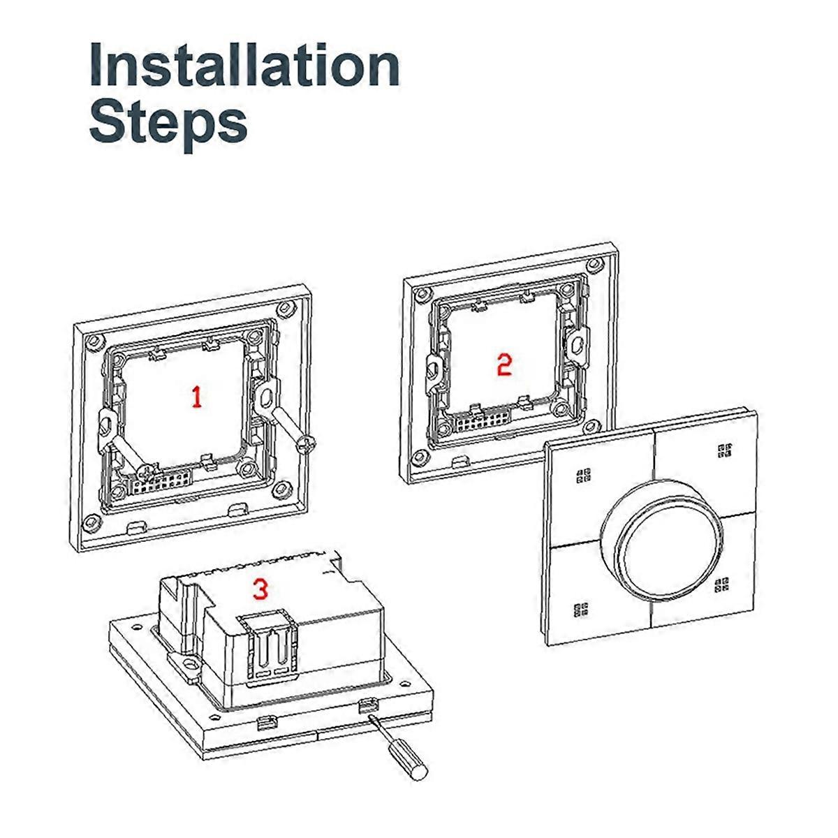 Panneau de commande intelligent Tuya Zigbee avec variateur d'intensité et application de contrôle A