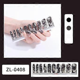 Neue Nagellackfolie Nailart Sticker 20 Fingernagelsticker gestreift Nailart Sticker ZL-0408 blankes Stück + Nagelfeile