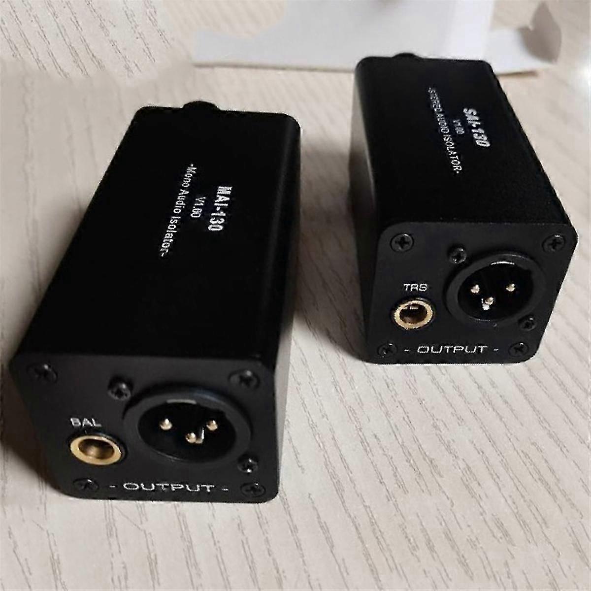 Audio Isolator Noise Reduction,Eliminates Current Noise,DI Grounding Box,6.5 XLR Mixer Audio Isolat