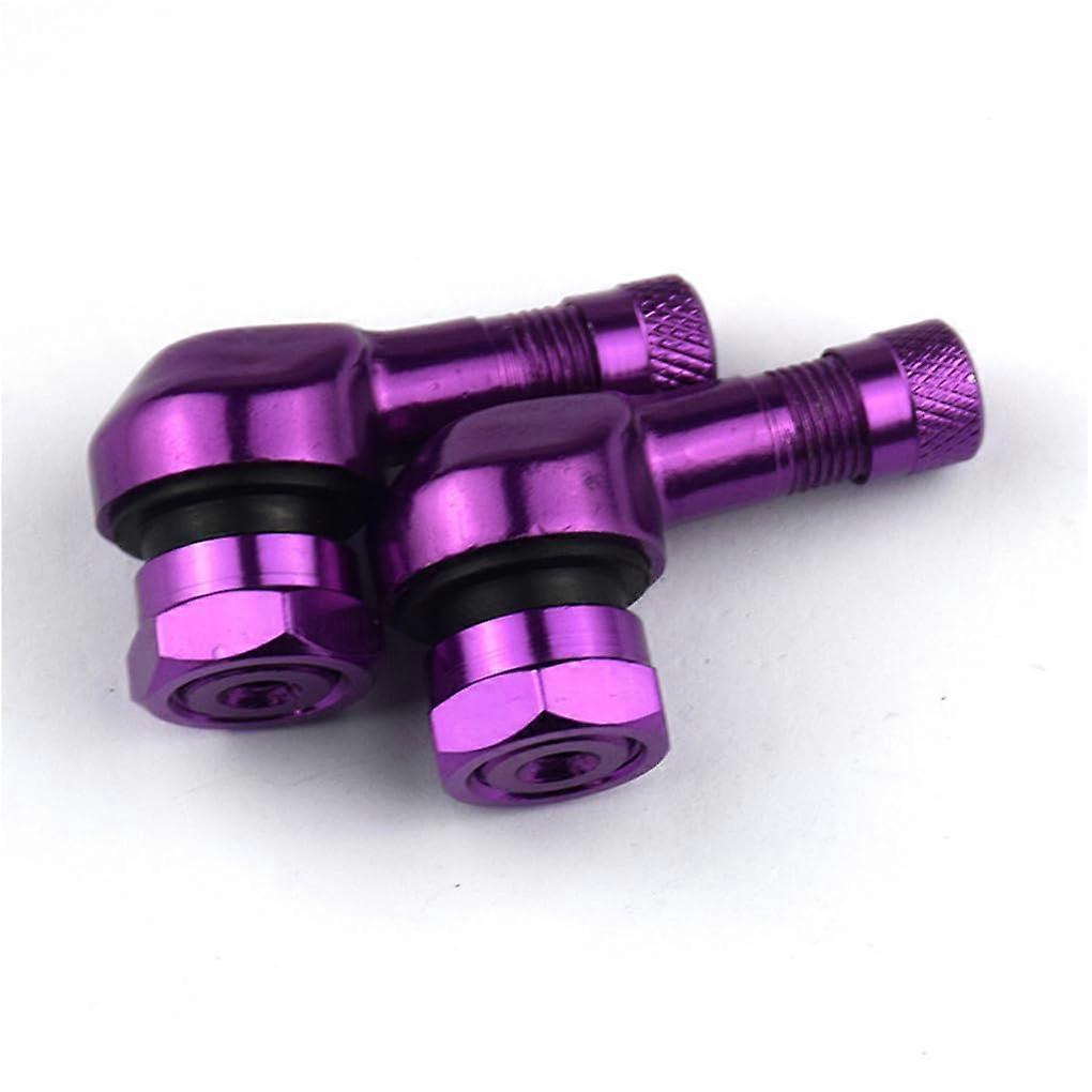 Valve Stem DustProof Upgrade Fittings Pack Of 2 Vacuum Valves WearResistant Wheel Stems Purple Tire Caps