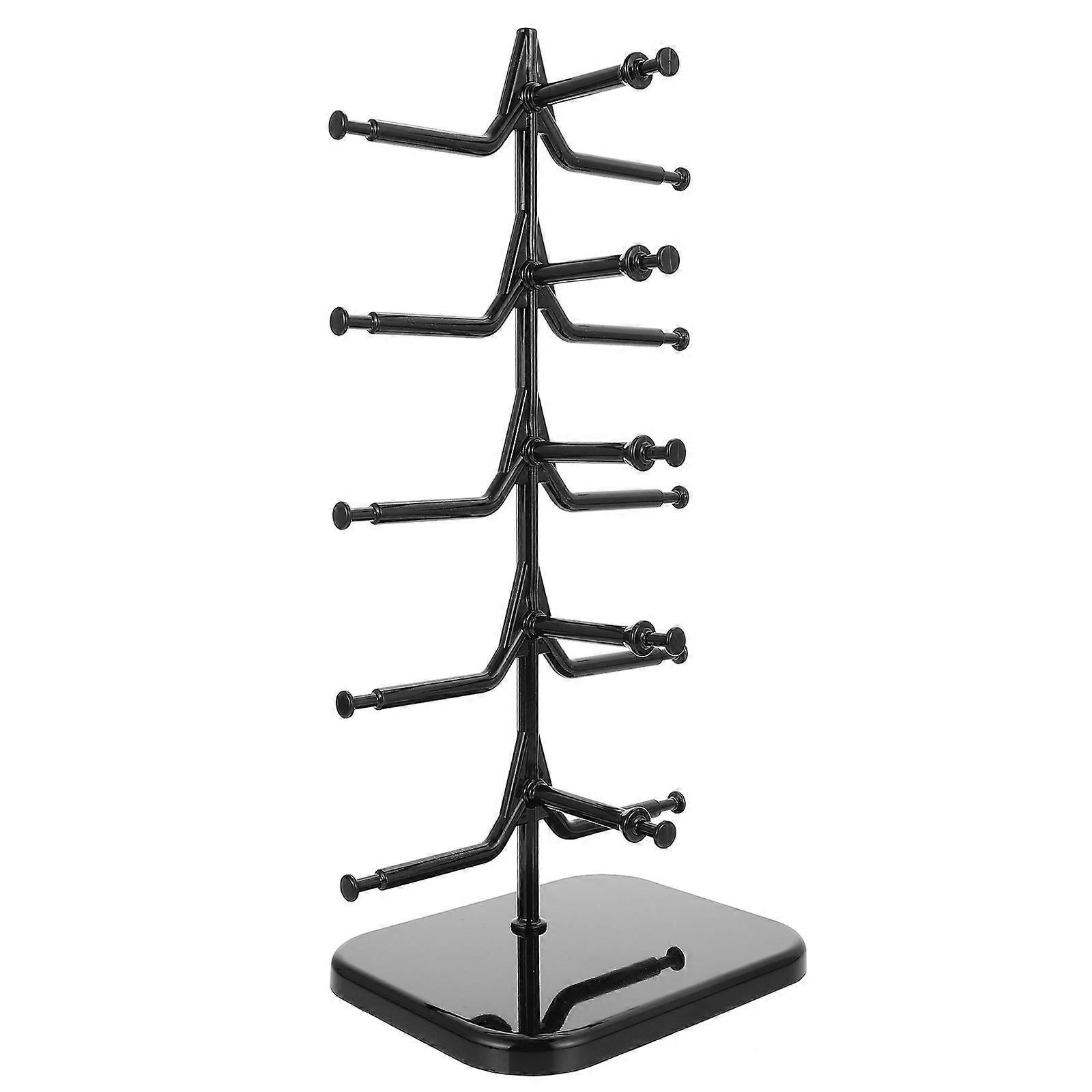 Plastic Glasses Display Rack Sunglasses Holder for Storage 2Pcs Black