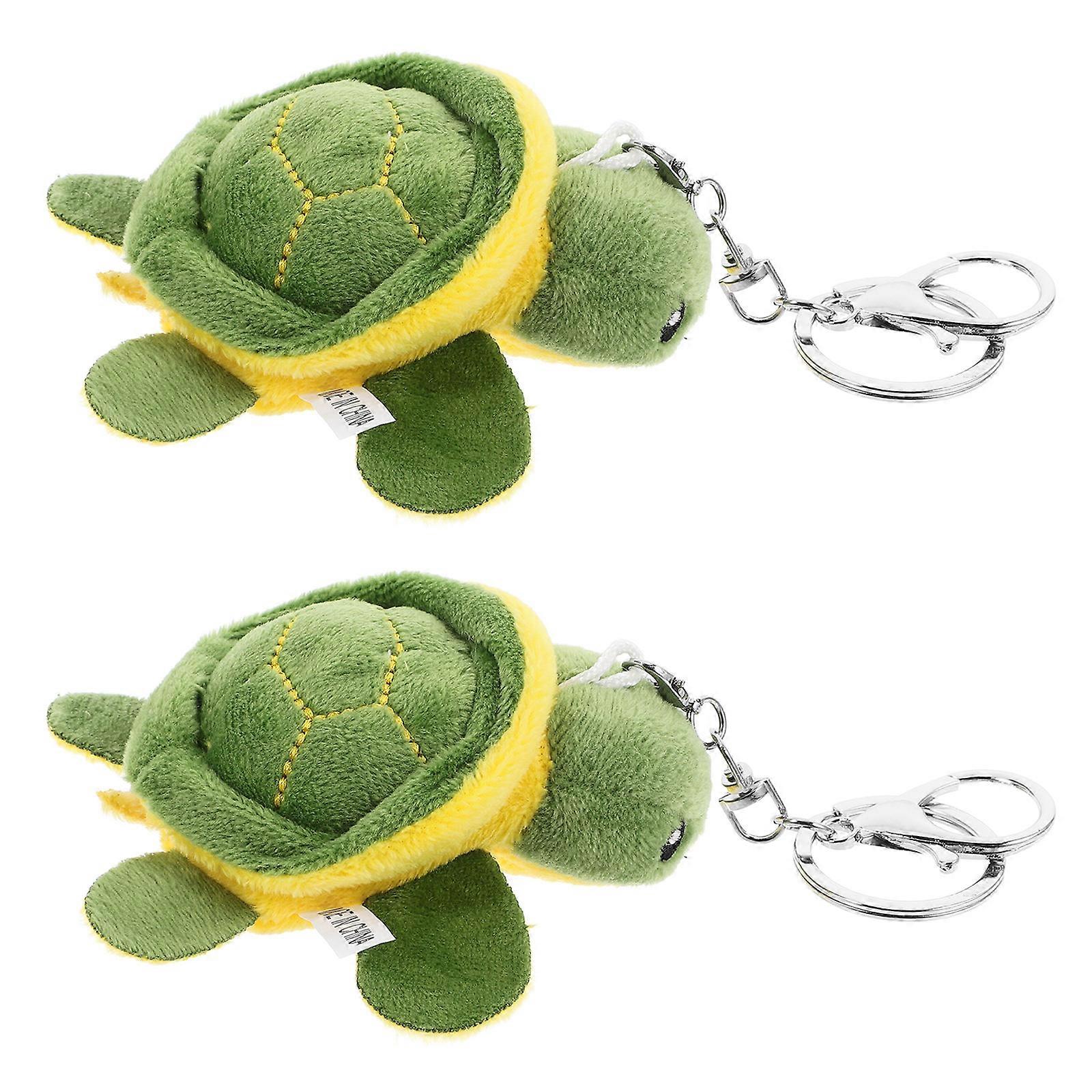 Bag Hanging Ornament Plush Turtle Keychain for Decoration 10Pcs Set