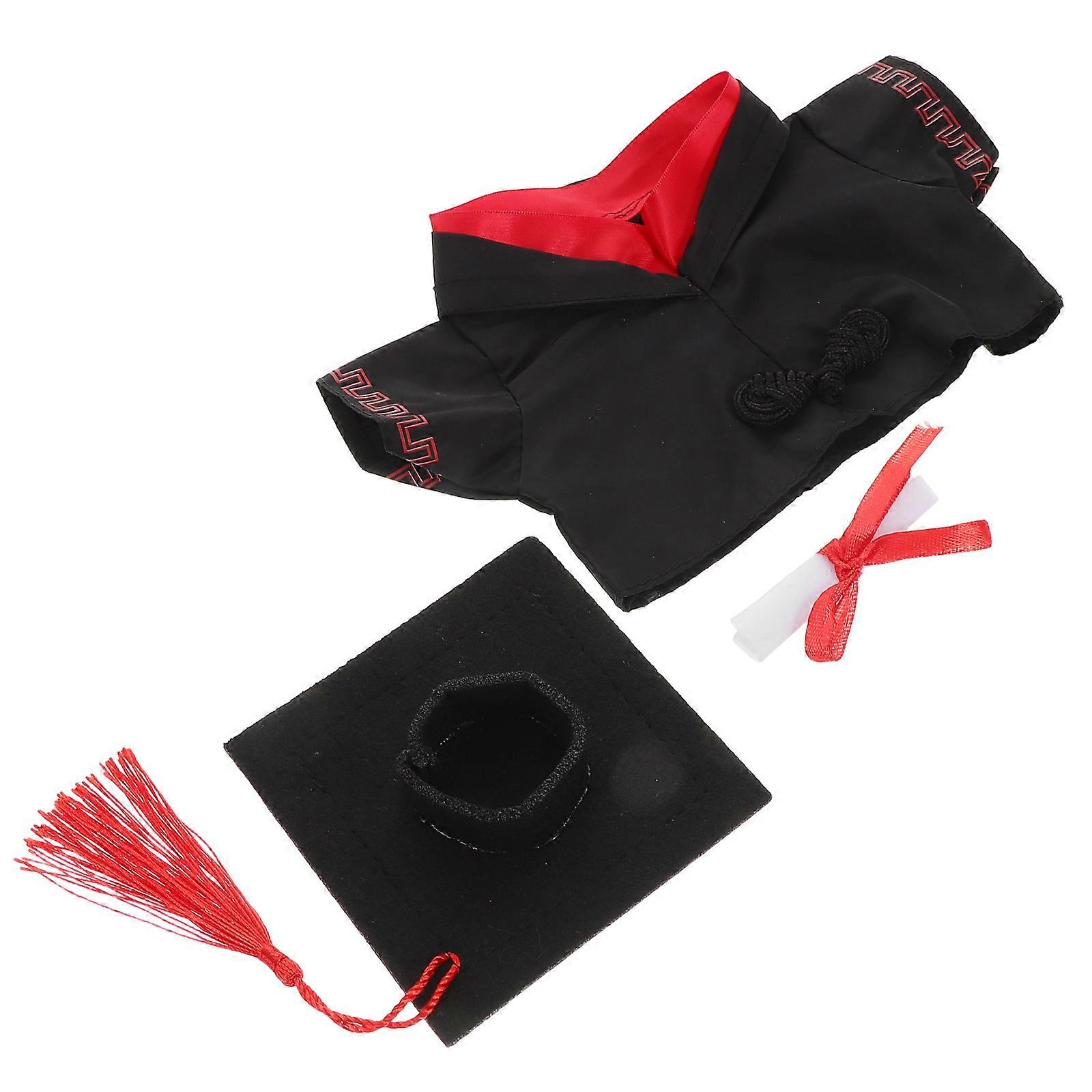 Graduation Season Plush Toy Outfit with DIY Cap Set for Stuffed Animals