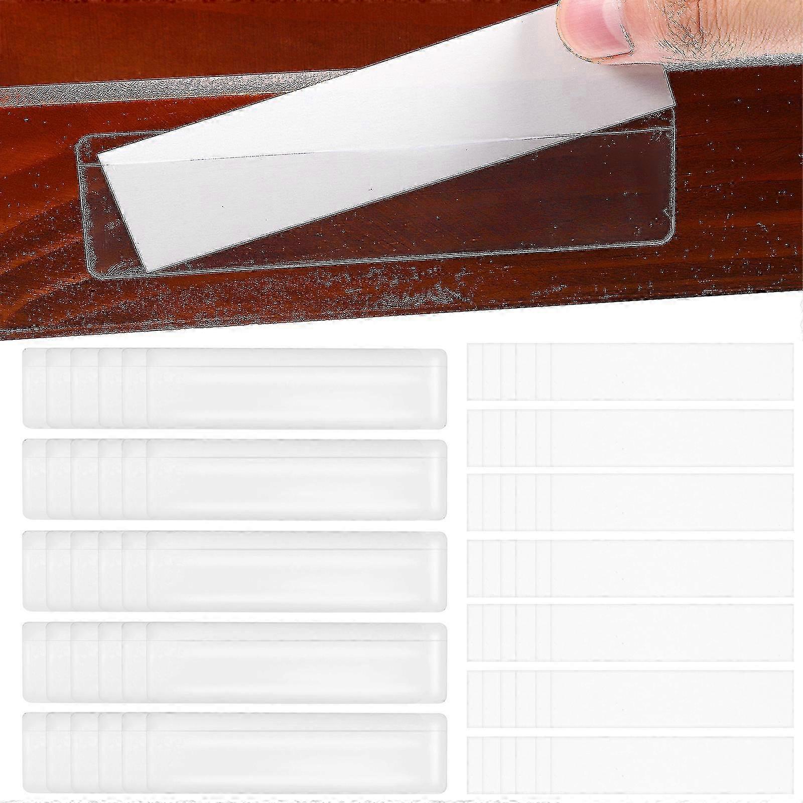 50 Pcs Label Holders Adhesive Pockets Adhesive Label Pockets Drawer Labels Shelf Labels With Paper Labels