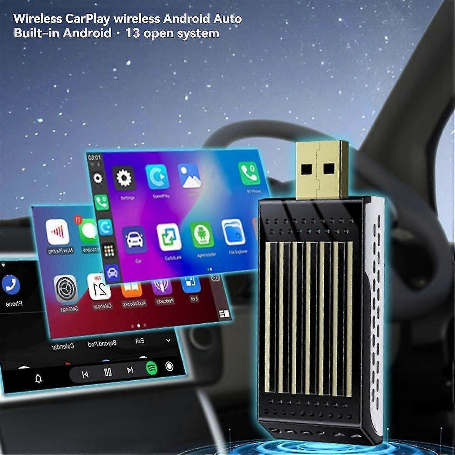 AI Box Carplay 2G+16G Android 13/Wireless Carplay/Android Auto 3 in 1 Bluetooth 5.0 Wired to Wireles