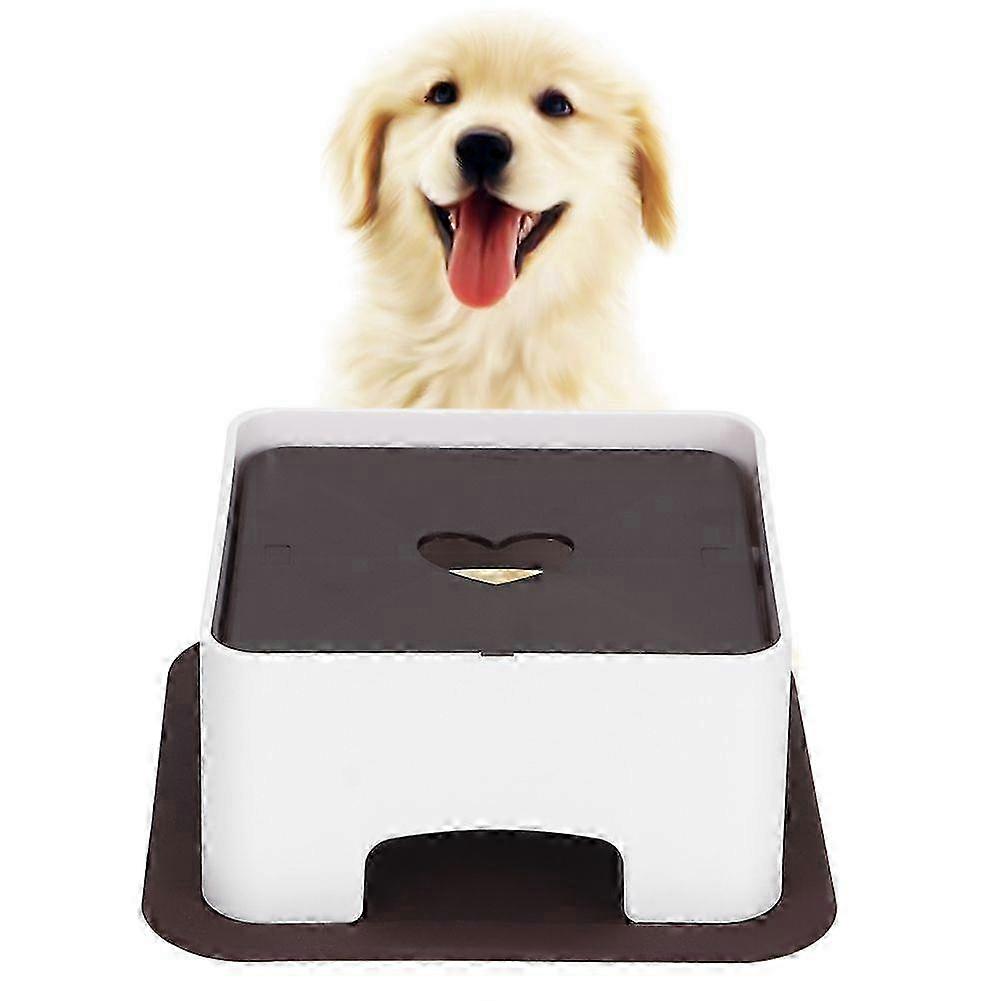 Adjustable Plastic Pets Feeding Table with Non-Slip Silicone Pad for Small Dogs Cats(Small Size )