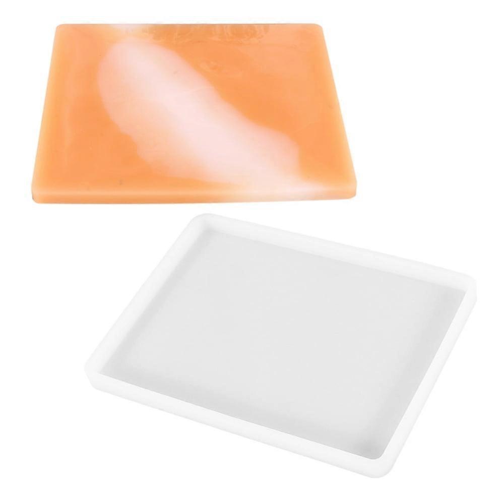 10pc DIY Silicone Molds Resin Casting Molds Clay Craft Mold Tools Rectangle White 126x86x10mm