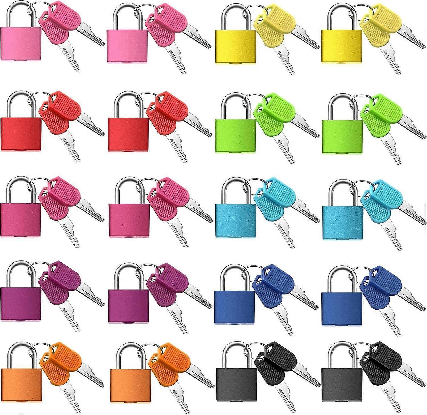 Suitcase Locks with Keys, Small Luggage Padlocks Metal Padlocks Mini Keyed