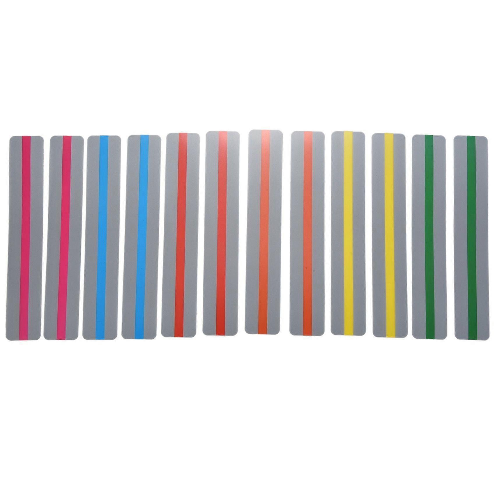 12Pcs Guided Reading Strips Highlight Strips Colored Bookmarks