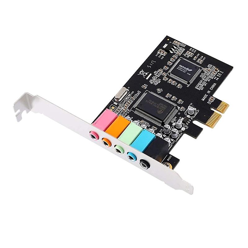 Pcie Sound Card Adapter 5.1 Internal Sound Card For Windows 7 W/ Low Profile Bracket 3d Stereo Audio Card Cmi8738 Chip