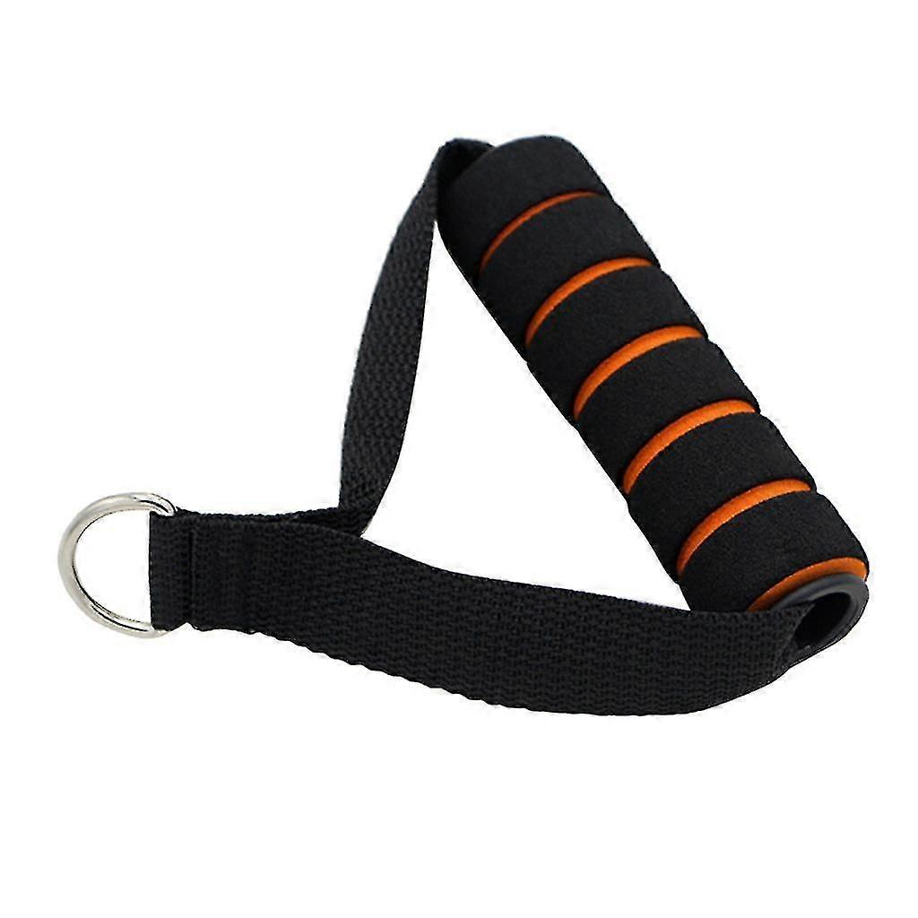 D-ring Spring Pull Rope Cable Bar Elastic String Foam Handle Fitness E