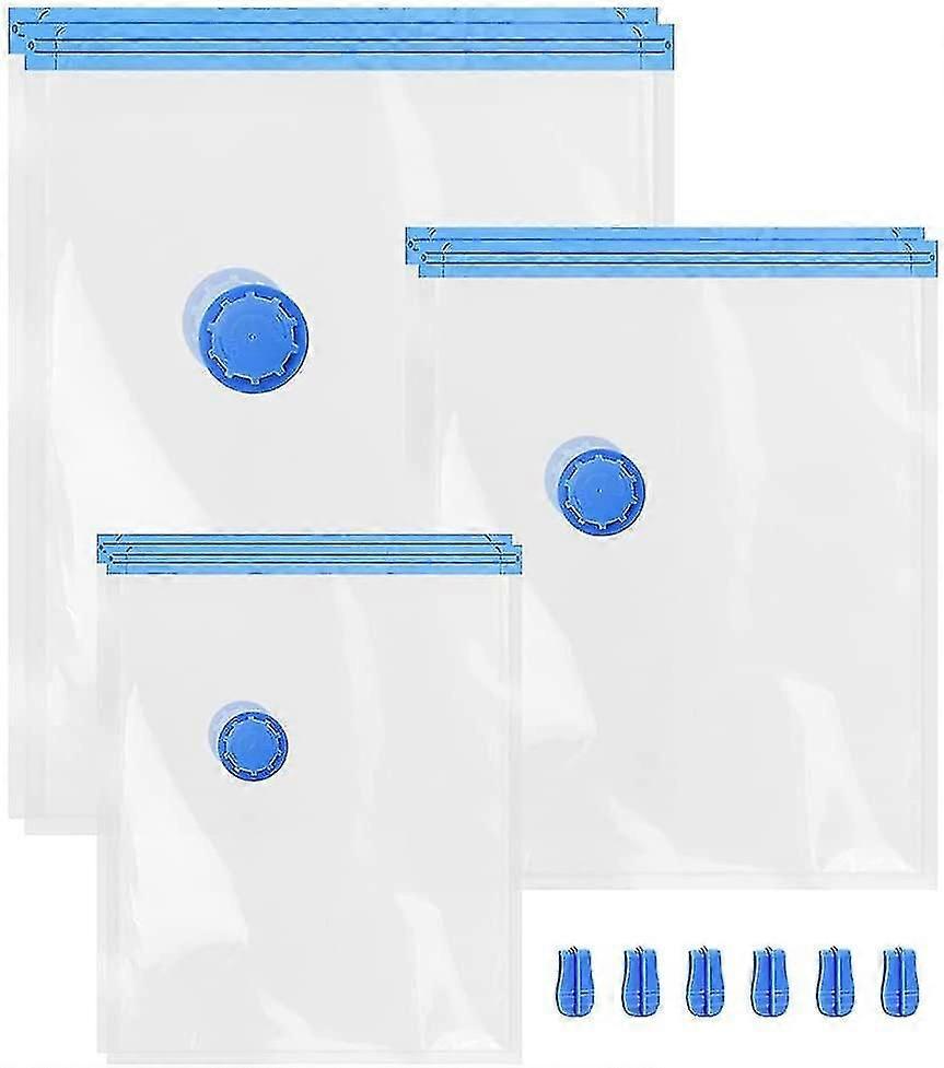 Bolsas de vacío para ropa y edredones, 6 bolsas de vacío