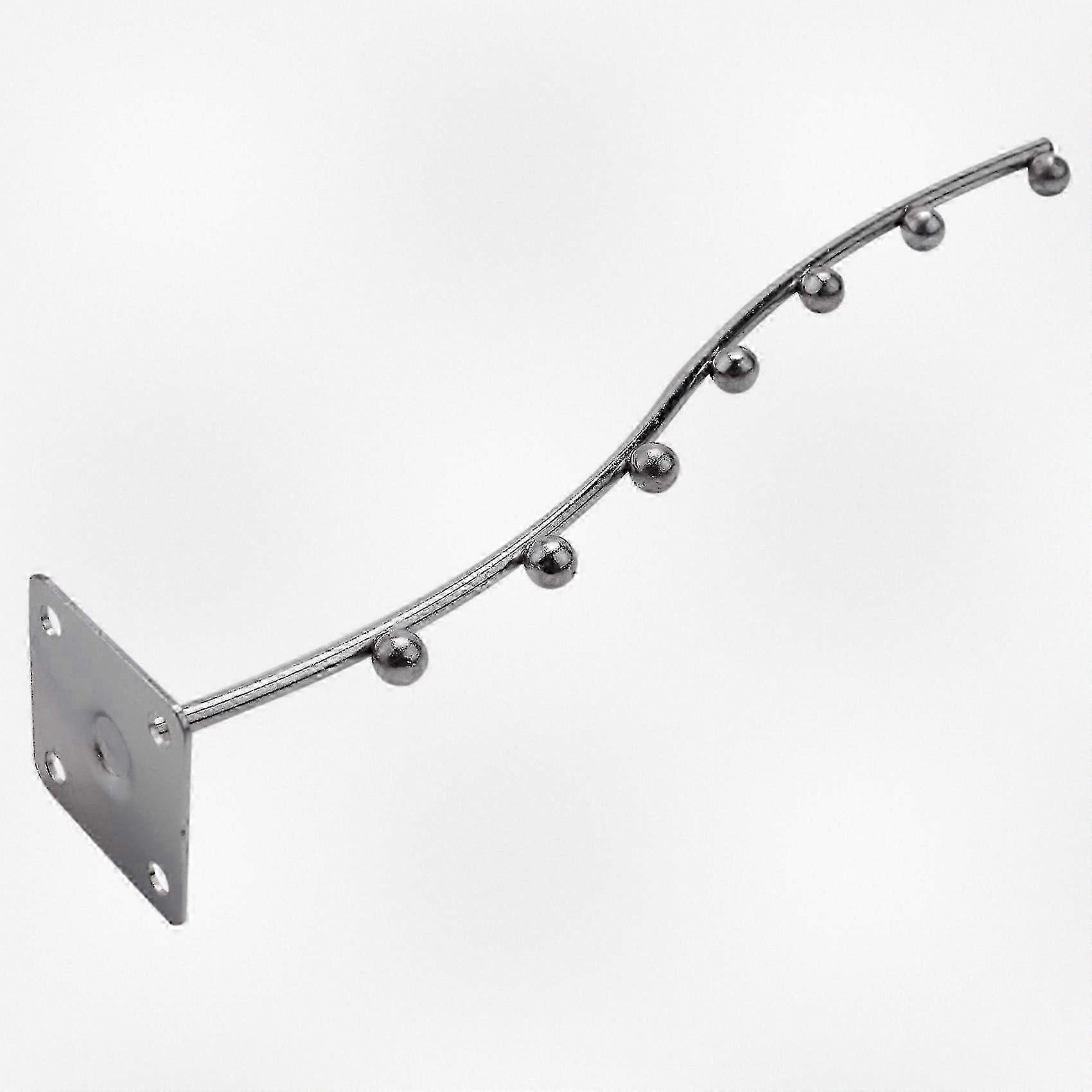 5x Wall Mount Waved Waterfall Hanger Rack with 7 Beads for Garment Display Hooks Suitable for Certain Brands