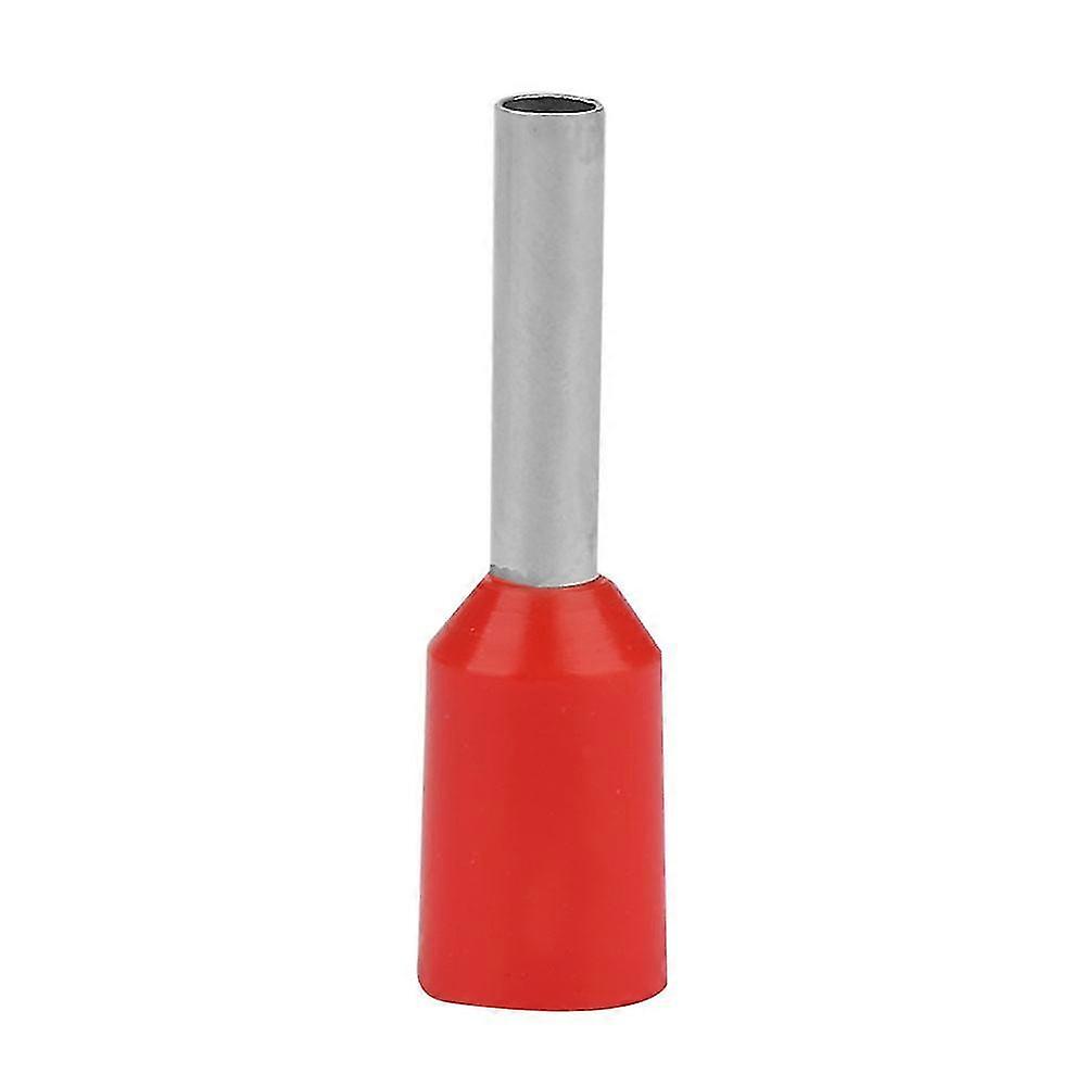 500pcs/set E1008 Cold Pressed Terminal Tubes Insulated Terminals Cable Connector(Red)